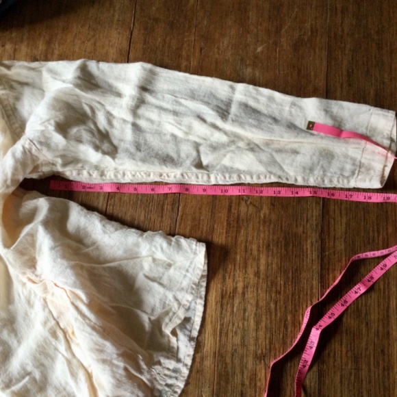 Flax 100% Linen button up shirt MEDIUM - Picture 11 of 14